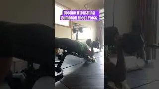 Decline Alternating Dumbbell Chest Press #chestpress #chestday #declinepress #bodybuilding