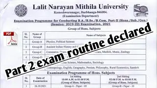 Lnmu part 2 exam routine 2021