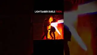 | Lightsaber Duels NOW vs THEN | #starwars #shorts #lightsaberduel