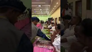 Unique Way Of Serving Food in Banana Leaf | 80+ Veg items | South Indian Wedding #food #hyderabad
