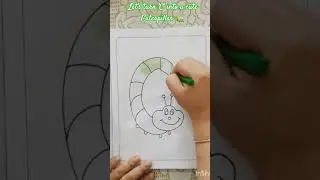 Drawing with letter C  #drawingwithletters #drawing  #drawingtutorial  #caterpillar