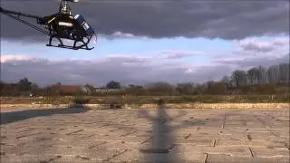 erster Test vom Copter-X 500 mit 4-Blatt Kopf und Helitec S-Schlag Bl&auml;ttern