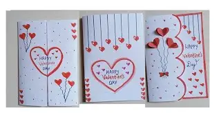 3 Easy & Beautiful Valentine's day Card/valentine's day gift idea/white paper valentine's day craft 