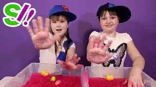 ЧЕЛЛЕНДЖ Ищем Игрушки в Цветном Снегу  GROSS Challenge Gelli Baff