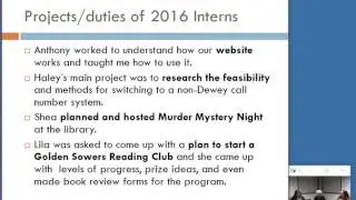 NCompass Live: 2017 Nebraska Library Internship Grant Program