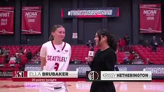 Women's Basketball: Ella Brubaker Postgame Interview vs San Diego