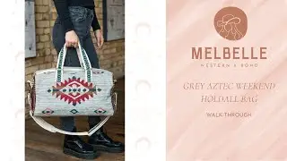 Melbelle Western | Grey Aztec Weekend Holdall Bag