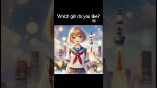 【Anime-style illustration created by a Japanese artist 】Which girl is cute? #japan #cute #anime #ai