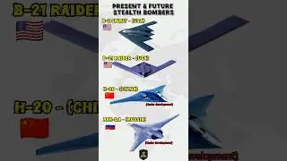 B-2 Spirit vs B-21 Raider vs H-20 vs PAK-DA | Future Stealth Bombers #stealthbomber #shorts
