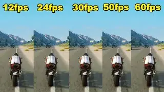 GTA 5 FPS Comparison | 12fps vs 24fps vs 30fps vs 50fps vs 60fps