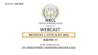 HKCL June 2016 Webcast - IV (13.06.2016) Webcast Session with Managing Director (HKCL)