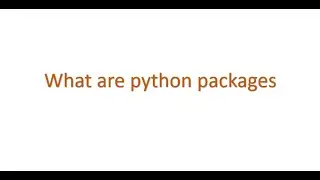 Python Interview questions - what are packages