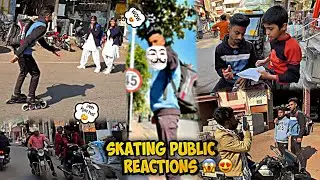 #JHANSI PUBLIC CRAZY REACTIONS 🤯 || JOKER MASK BOY SKATING 😳😂  || JSB GAURAV ||