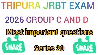 Tripura JRBT exam most importace quastion group c and d #gk #jrbtresultdate #tripura 