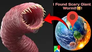 I Found Creepy Giant WORM Sculpture on Google earth Find old spected 