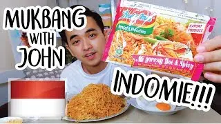 MUKBANG with JOHN - 5 Packs of INDOMIE for the first time!