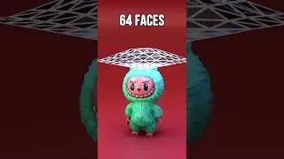 Labubu VS Polygons | Incredible 3D Physics Simulation Blender  #animation #physicsdemonstration