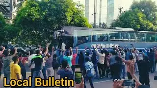 Pakistan cricket team welcomed in India || Hyderabad in high security protocol #worldcup #cricket