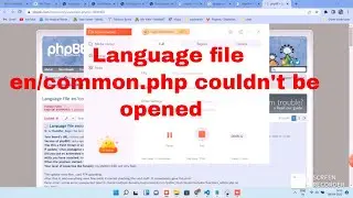 how to Solve PHPBB en/common.php couldn't be opened | PHPBB Update