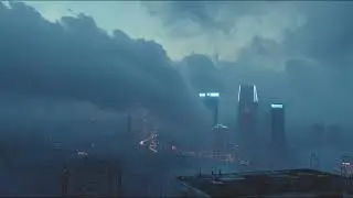 Cyberpunk Ambient | Neon Clouds & High-Rise City for Deep Coding [1 Hour / Vangelis Style]