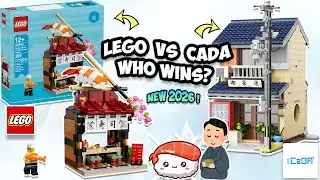 FREE GWP - Sushi Bricks Battle 🍣 LEGO vs CaDA | Japanese Restaurant in Bricks New 2026 !