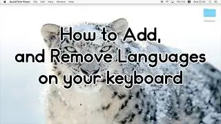How to Add/Remove Keyboard Languages on Mac | 2017