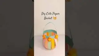 Simple and Cute Paper Basket 🧺 | Paper Craft Tutorial ✨| #shorts #diy #basket #papercraft #handmade