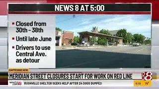 Meridian Street closures start for work on IndyGo bus Red Line