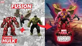 HULK + HULK BUSTER + VISION MARVEL⚡️Fusion Art | Marvel Character Superheroes