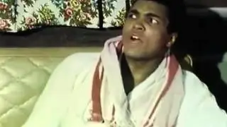 Muhammad Ali engaging in some of his famous trash talk