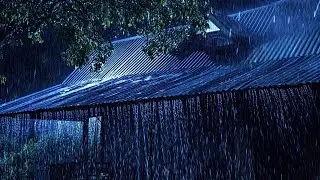 End Sleepless Nights in 3Minutes with Growling Rain & Booming Thunder on a Rickety Tin Roof at Night