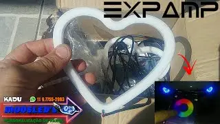 EXPAMP LED ANGEL EYES PERSONALIZADO COM MUDAN&Ccedil;A DE COR VIA APP BLUETOOTH, MAIS UMA INSTALA&Ccedil;&Atilde;O TOP!