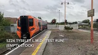 5Z24 Test Run (Empty Stock) Class 196