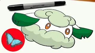 How To Draw Pokemon - Cottonee Easy Step by Step