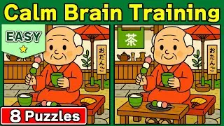【EASY】Spot the Difference Journey &ndash; 8 Calming Picture Challenges #78