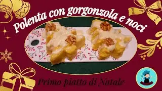 Polenta gorgonzola e noci - alberelli di Natale primo piatto