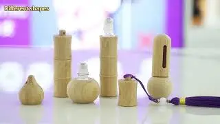 New Special Shape Bamboo Roll on Bottle Glass Perfume Roller Bottle