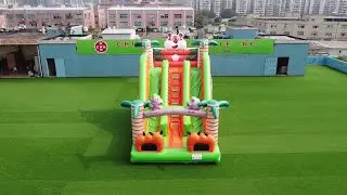 Jungle Adventure: Customized Tiger-Themed Inflatable Slide for Ultimate Fun and Thrills! T8-4313