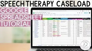 Speech Therapy Caseload Spreadsheet Organization for School SLPs Tracker Sheets