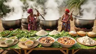 Cooking Edikang Ikong for 1,000 People | Epic Efik Village Feast in Nigeria 🇳🇬