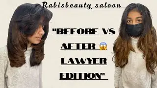 Professional lawyer hair cut|long hair to short hair+Bangs blow-dry by Rabis beauty salon 