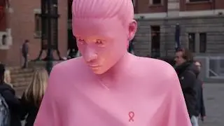 Wereld Aids Dag: Beeld huilende vrouw onthuld op Beursplein door Angela Groothuizen
