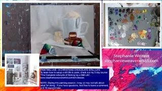 Stephanie Weaver Fine Art Artist Live Stream Christmas Still Life Painting
