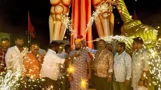 BJP MLA Raja Singh Birthday Celebrations 2025 | Raja Singh Entry with Fireworks | Raja bhai birthday
