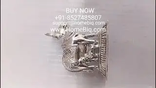 Silver Kamdhenu Cow and Calf Idol Decoration for Pooja Room #homebiq #shortvideo #trending #home