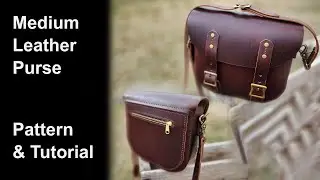 #Leather #Purse #Pattern - DIY PDF and Tutorial for Medium Purse / Small #Messenger Bag