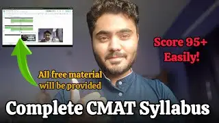 7/15 Days of completing 100% Syllabus of CMAT | All Free Material Will Be Provided