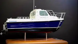 Hand Carved Mahogany 1/20 Scale Model of Daze-Off ll-Orkney Pilothouse 20