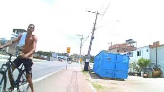 Passeio com a bike Oggi 8.0, saindo da orla de Cariacica até Nova Brasília