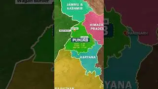 Punjab ( पंजाब ) Through Map Animation | Punjab Flood 2025 | Indian Geography #geostudy #punjab